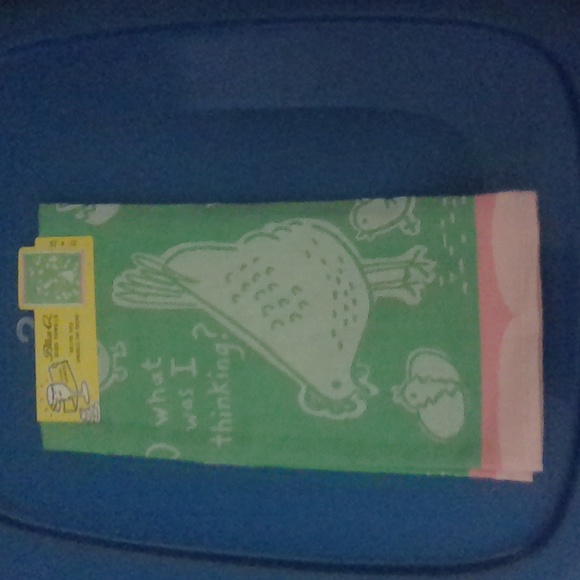 Blue Q Dish Towel What Was I Thinking Hen And Chicks Cotton Towel - Picture 1 of 2